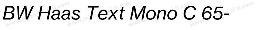 BW Haas Text Mono C 65字体转换